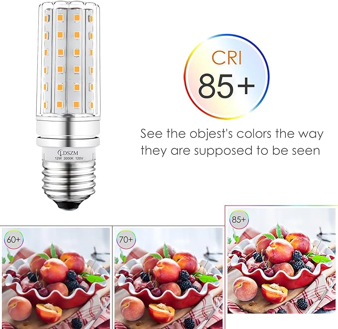 LED Light Bulb 100w Equivalent 1200 Lumen 3000K Warm Daylight White 12W LED Bulb E26 Base Non-Dimmable Ceiling Fan Light Bulbs for Home Indoor LED Corn Light Bulb Pack of 4