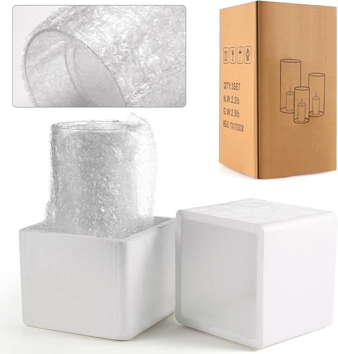 PHOSPHOR Hurricand Candle Holder 24 PCS, Glass Pillar Candle Holder, Clear Glass Cylinder Candleholder Glass Cylinder Vase for Centerpieces Wedding Party Decoration