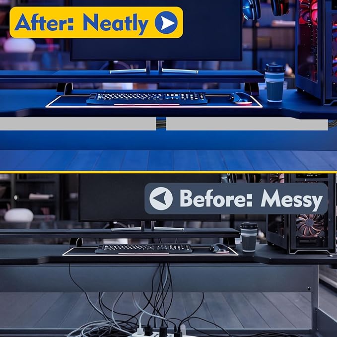 Open Slot Wiring Raceway Cable Duct, 30.8in Cable Management Channel Cord Track,Desk Wire Channel, Under Desk Cable Management to Hide Cables, Wires for Computers (Grey, 1.97" Hx1.97"W, 15.4''L(2 Pc))