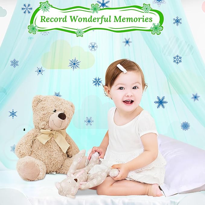 South to East Bed Canopy for Girls with Glowing Snow in The Dark, Cyan Princess Bed Curtains for Kids Bed & Toddler Bed, Twin, Full & Queen, Mosquito Net Canopy for Girls