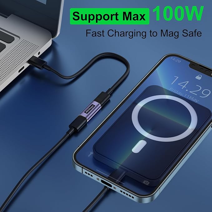 USB C Female to Female Adapter (4 Pack) USBC Coupler with 40 Gbps PD 100W 8K 60hz Video Compatible for Thunderbolt 4/3, MacBook Pro/Air, USB C HUB and More Type C Devices