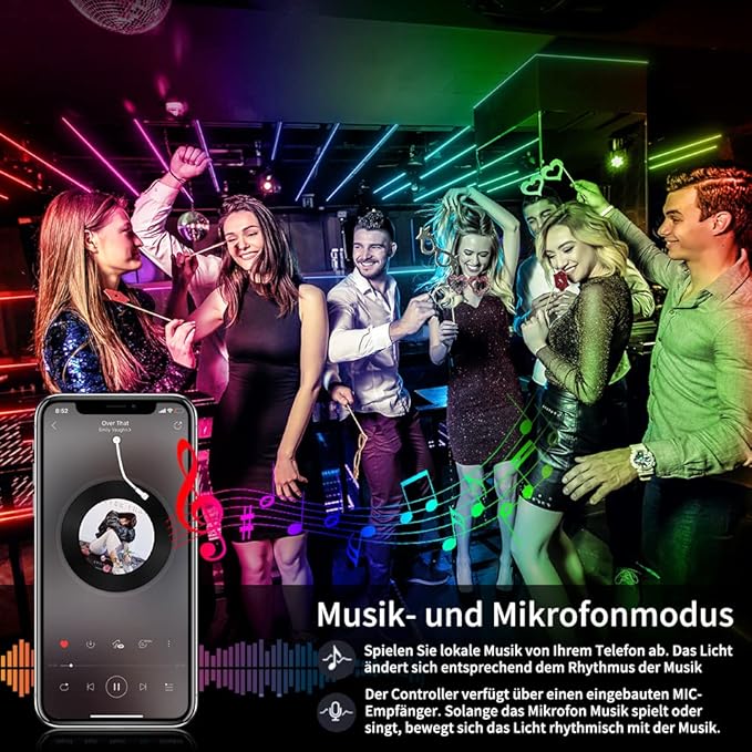 AILBTON 150ft Led Strip Lights(2 Rolls of 75ft led Lights) Ultra Long Led Light Strip with App Voice Control Remote,5050 RGB Music Sync Color Changing Led Lights for Bedroom,Party,Home Decoration