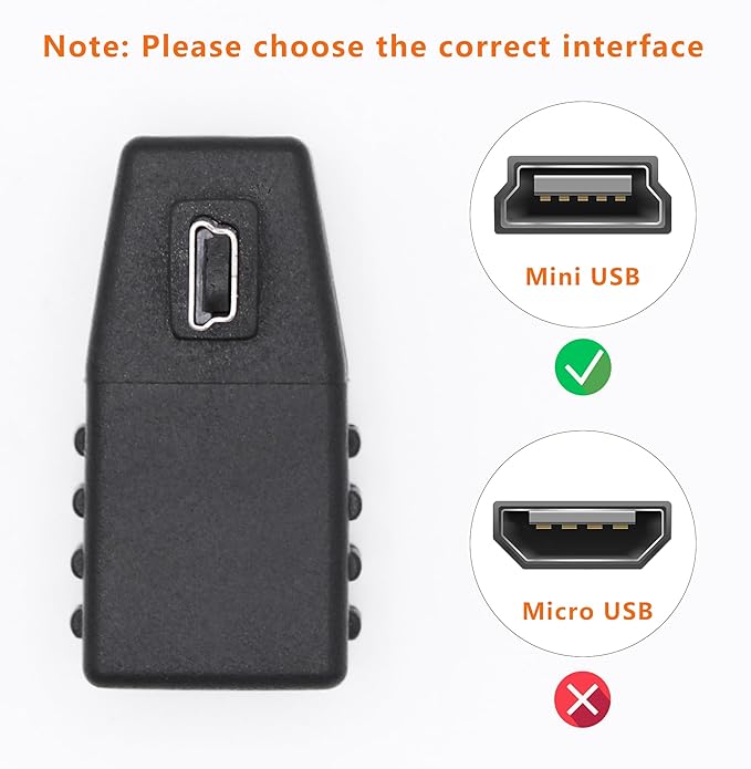 90 Degree Mini USB to USB A OTG Adapter,Right Angle Mini USB 5-Pin Type B Male to USB Type A Female Adapter Converter for Digital Cameras,Black(2 Pack,Right)