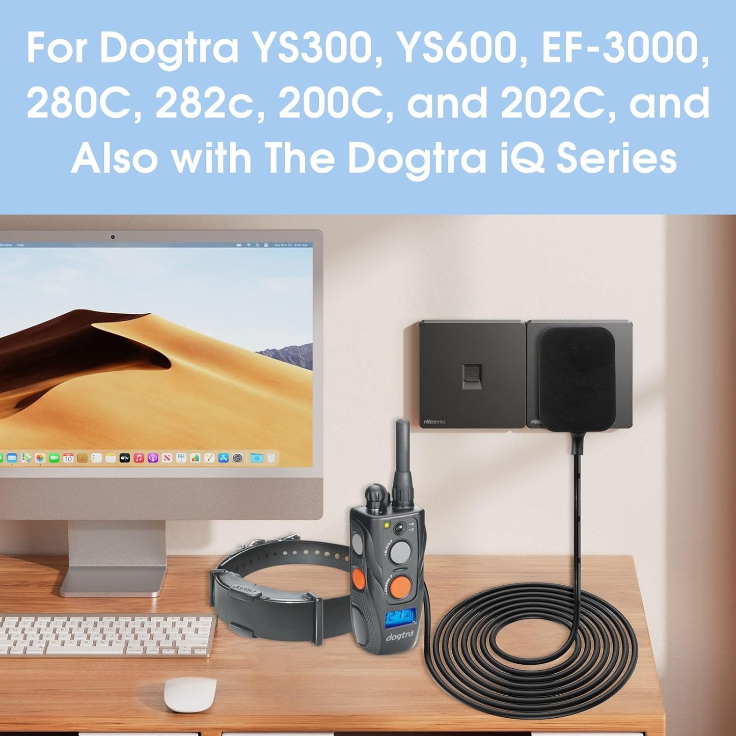 Dogtra Charger, Compatible with YS300, YS600, EF-3000, 280C, 282C, 200C, 202C, Dogtra Charger with 5-5 Splitter Cable