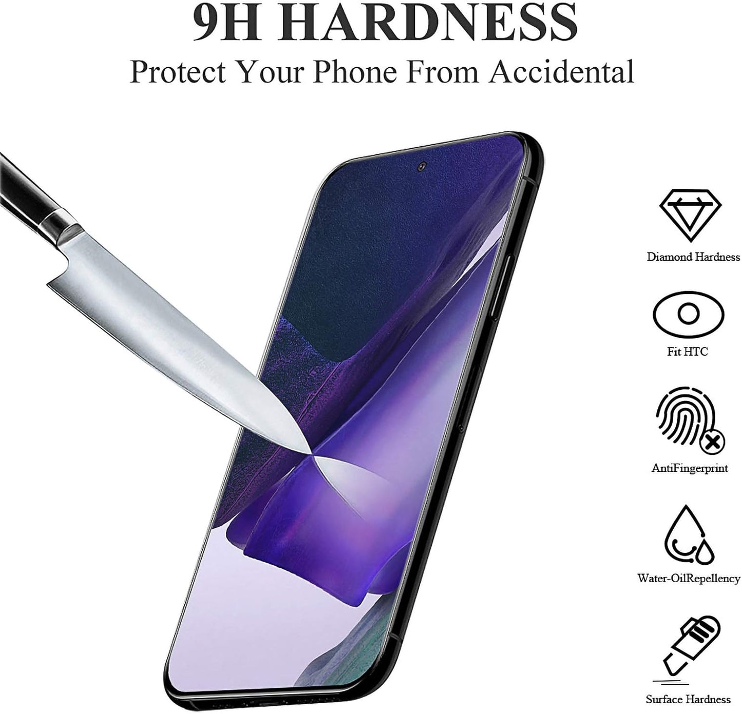 Samsung A51 Screen Protector [3 Pack], Compatible with Galaxy A52, Tempered Glass, Bubble-Free, Black