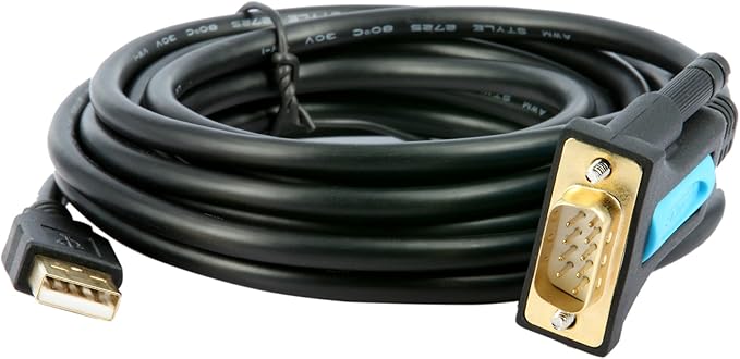 USB 2.0 to Serial Adapter RS232 Cable USB Serial Cable Converter with Prolific Chip Gold Plated for Win10/8.1/8/7/Vista/XP/2000/Andorid/Linux/Mac OS X10.6 & Above (Prolific-3ft)