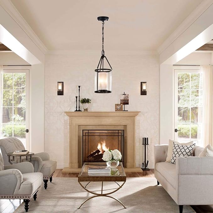 Upgraded Version 4.1Inch Light Canopy Kit Black, Chandelier Hook with Mounting Hardware, Iron Ceiling Canopy Kit for Pendant Light, Ceiling Hooks Cover Plate, Easy to Install, Varied Sizes