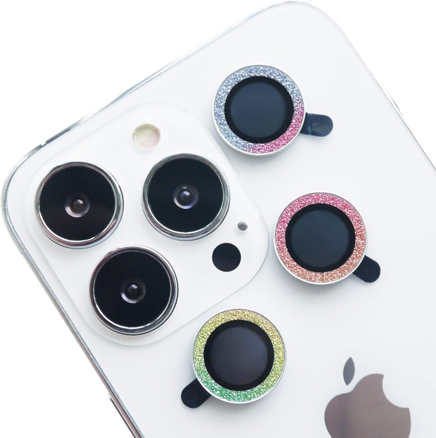 Lens Case for iPhone 13 Pro Max 6.7"/iPhone 13 Pro 6.1", [3 Pack] DMaos Diamond Glitter Ring Cover Circle Anti-Scratch