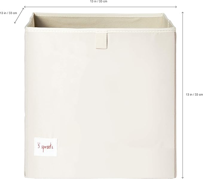 3 Sprouts Toy Storage Organizer: Toy Box Cube Organizer for Playroom, Nursery - Foldable Storage Bin - Owl