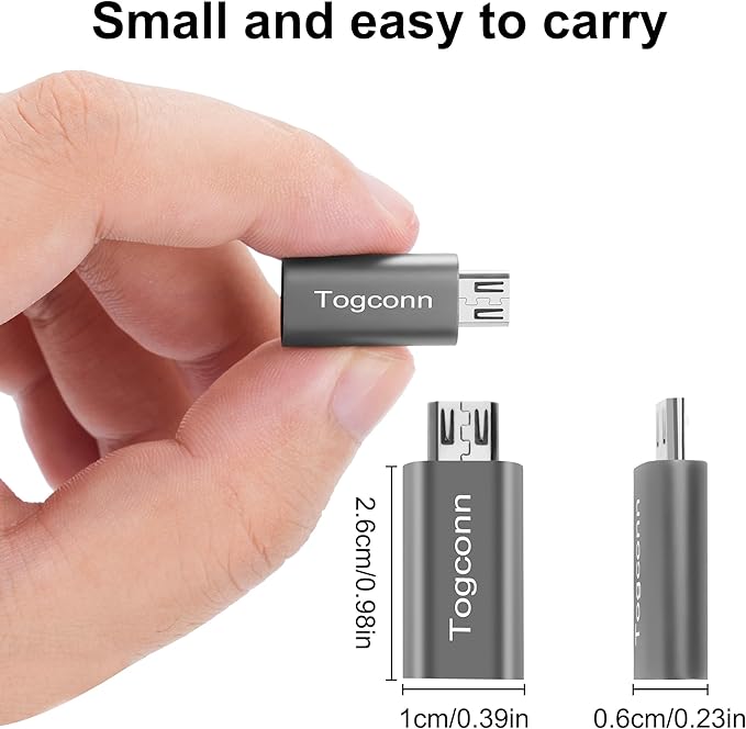 USB C to Micro USB Adapter (10 Pack),USB Type-C (Female) to Micro(Male) Convert Connector, Support Charge & Data Sync for Galaxy S7 Edge, S6, Nexus 6/5 and Other Micro USB Devices
