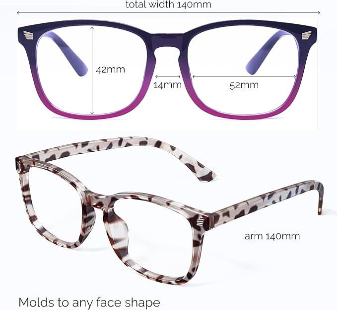 livho High Tech Blue Light Glasses - Advanced Blue Light Blocking Computer Glasses - Screen Fatigue & UV Protection