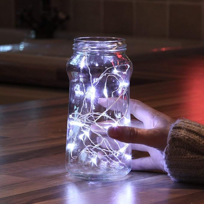 led Fairy Lights Waterproof 16.4ft String Lights Battery Operated for Wedding, Home, Garden, Party, Christmas Decoration, White