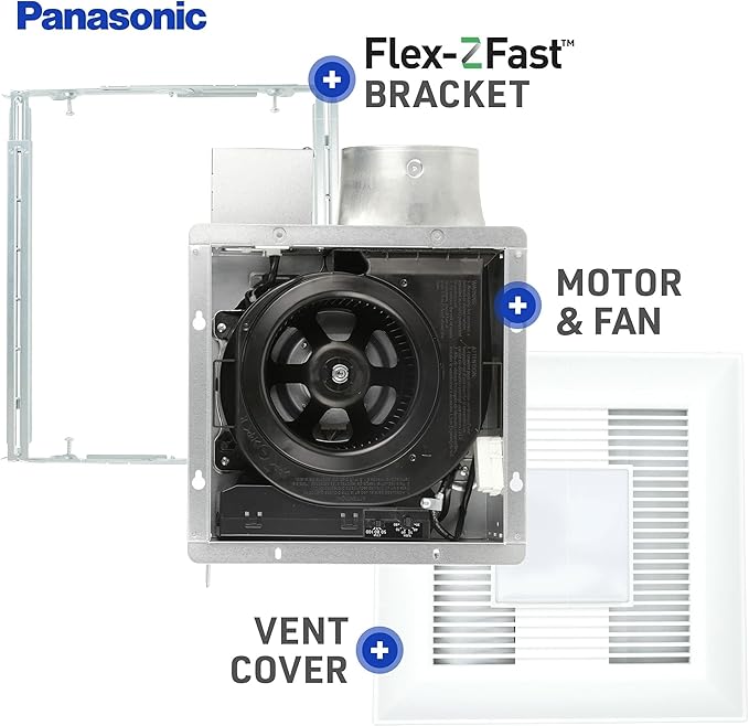 Panasonic FV-0510VSCL1 WhisperValue Multi-Flow Bathroom Fan, White