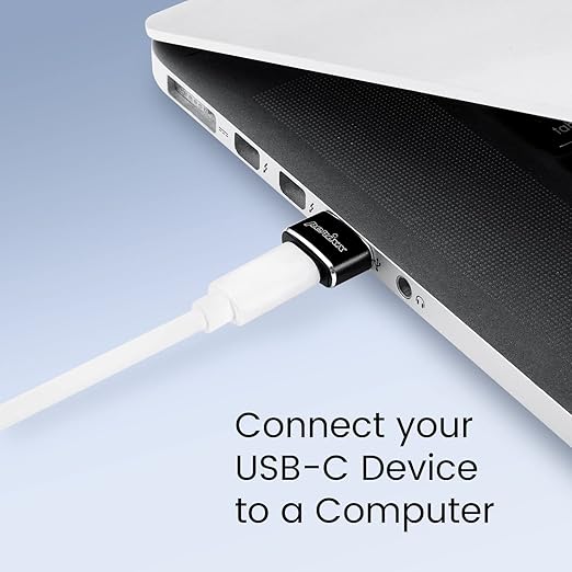 Perixx PERIPRO-408 USB C Female to USB A Male Adapter - Data Transfer & Charging Adapter for iPhone 12 13 Mini Pro, Galaxy Note, iPad & Pixels Smartphone