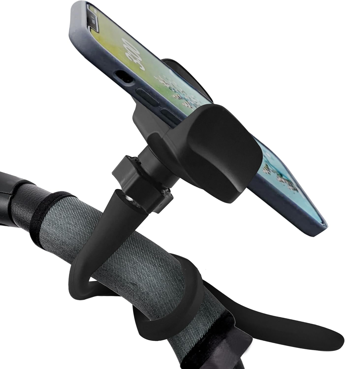 Flexible Adjustable Gooseneck Phone Holder for Car, Stroller, Treadmill, Shopping Cart, Bike, Boat, Golf Cart
