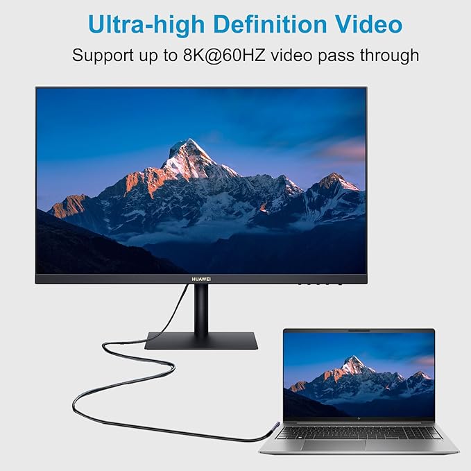 4pcs 90 Degree Right Angle USB C Male to Female Adapter/Connector, USB Type C Adapter Extender Support 100W, 40Gbps, 8K@60Hz for Steam Deck, MacBook,Thunderbolt ect(Vertical Bend)