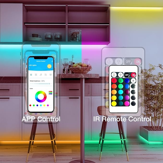 DAYBETTER Smart RGB Led Strip Lights, 300ft Led Lights for Bedroom with App Control, Multicolor Changing Led Light Strips Apply for Home Decor, Living Room, Kitchen, Home Party Decoration