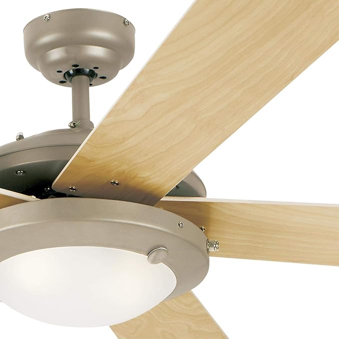 Westinghouse 7234100 Comet Indoor Ceiling Fan with Light, Brushed Pewter