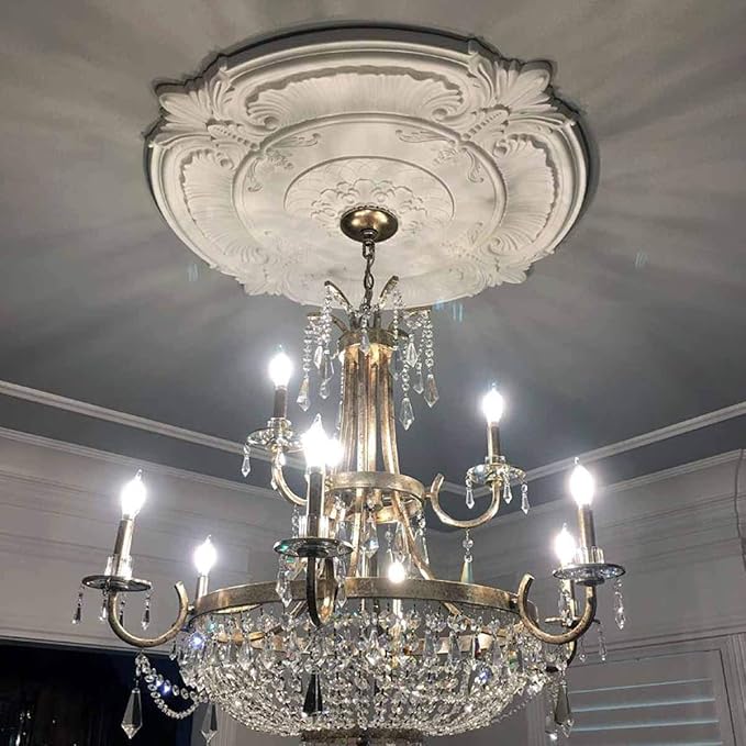 Ekena Millwork Bradford Ceiling Medallion, Pot of Cream