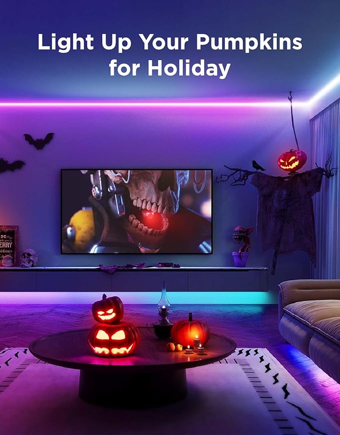 Govee RGBIC LED Strip Lights 32.8ft with Covers, Smart Lights Work with Alexa and Google Assistant, LED Diffuser Channel with LED Lights for Bedroom, Skirting Lines, Studio, Cabinet