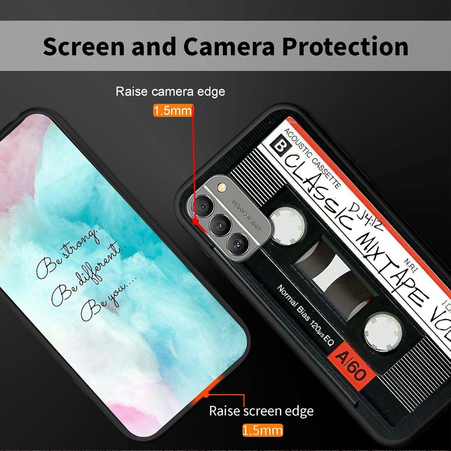 Retro Audio Cassette Pattern Case for Nokia G310 5G, Slim Soft TPU Silicone Rubber Shock-proof Cover