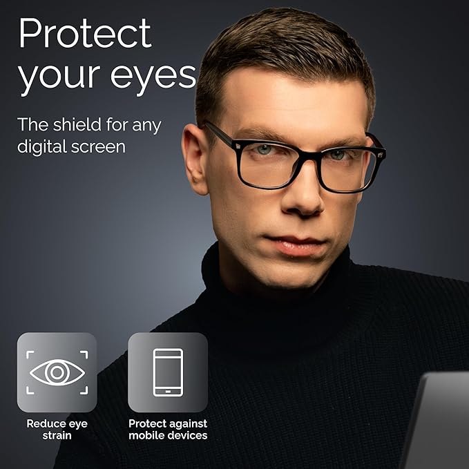 livho High Tech Blue Light Glasses - Advanced Blue Light Blocking Computer Glasses - Screen Fatigue & UV Protection