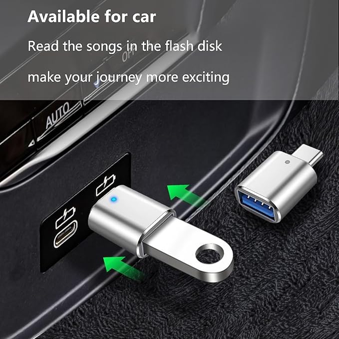 USB C Male to USB 3.0 Female Adapter, USB-C to USB-A [2-Pack] Adapter for Charging, 5Gbps Data Transfer and OTG - Silver