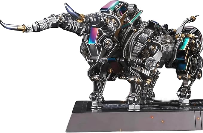 Adult 3D Metal Puzzles Bison Metal Model Kits 3D Metal Puzzles Mechanical Bulls Building Blocks Difficult DIY Assembly - High-end Gifts for Men