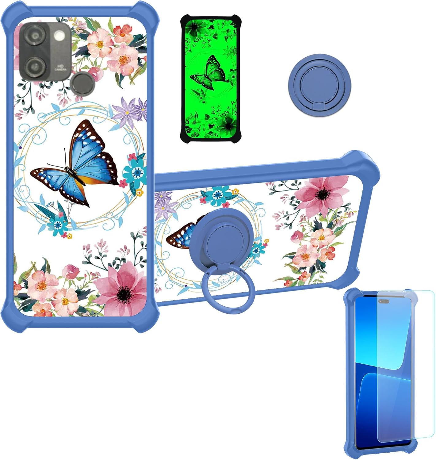 jioeuinly Case for Vortex HD65 Plus Compatible with Vortex HD65 Plus Phone Cover [with Tempered Glass Screen