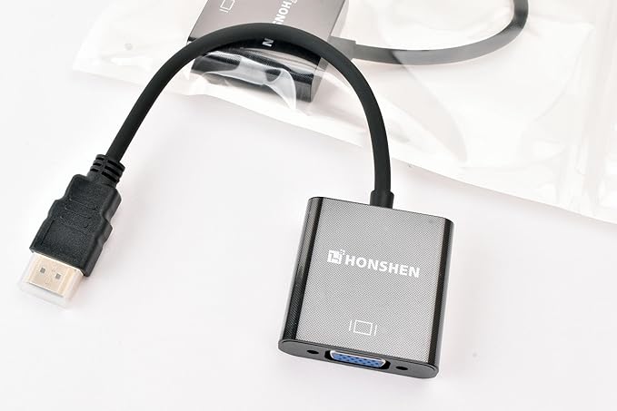 HDMI to VGA 1080P HDMI Male to VGA Female Video Converter Adapter Cable for PC Laptop HDTV Projectors and Other HDMI Input Devices