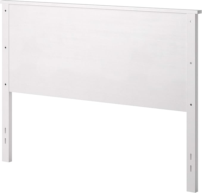 Glenwillow Home Farmhouse Style Wood Panel Headboard in Gloss White - Queen Size