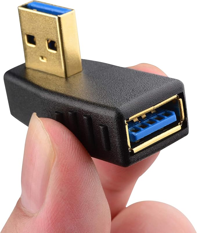 Cable Matters Combo-Pack 90 Degree Left and Right Angle USB Adapter Gender Changer