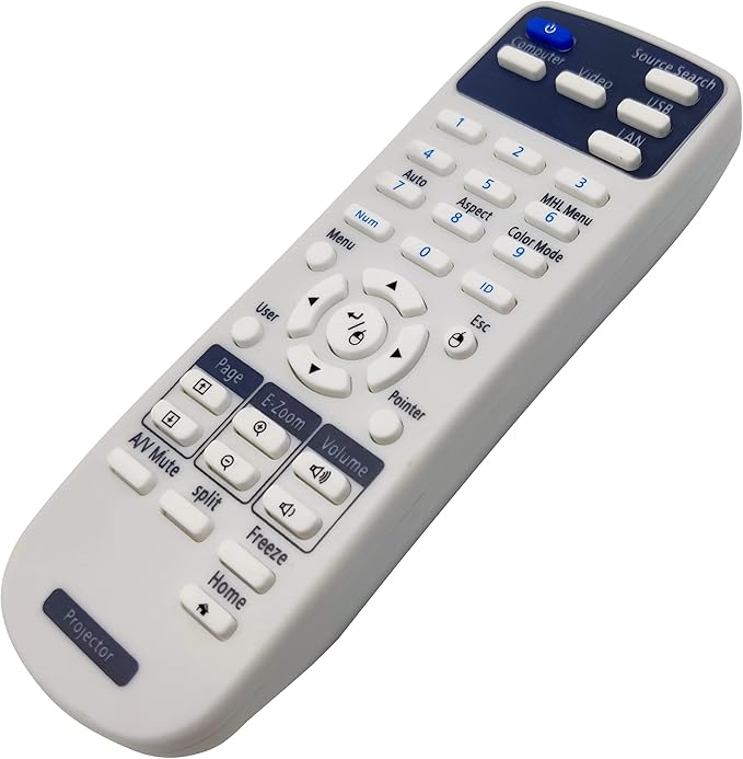 Compatible Remote Control 1541653 for Epson PowerLite 1720, 1725W, 1730W, 1735W, 1750, 1760W, 1770W, 1775W, 1830, 1915, 1925W, 824+, 825, 826W, D6150, D6155W, D6250, VS400 Projectors