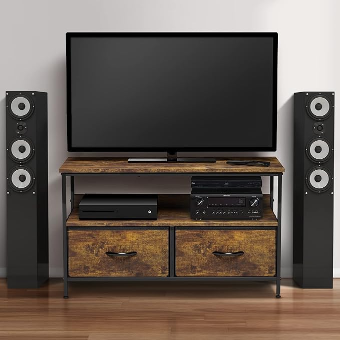 Sorbus TV Stand Dresser with 2 Drawers - Television Riser Chest with Storage - Bedroom, Living Room, Closet, & Dorm Furniture