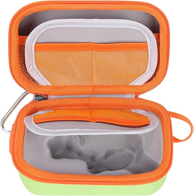 Hard Case Compatible for Moonlite Mini Projector and Story Reels, Storybook Projector Protective Storage Shell, CASE ONLY (Green&Orange)
