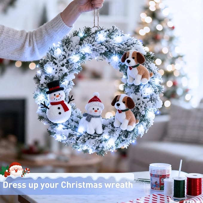 JMEXSUSS 4 Pack 50 LED White Christmas Fairy Lights Battery Operated - 16.1ft Mini Twinkle Lights Indoor Outdoor Waterproof for Dorm Garden Patio Party Wedding Birthday Holiday Decorations