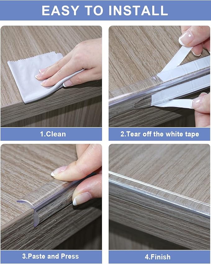 Clear Corner Protectors, Corner Protector Baby Proofing, Soft Edge Protectors,16.4ft(5M) Corner Guards Furniture Corner&Edge Safety Bumpers with Upgraded Strong Adhesive for Furniture&Sharp Corners