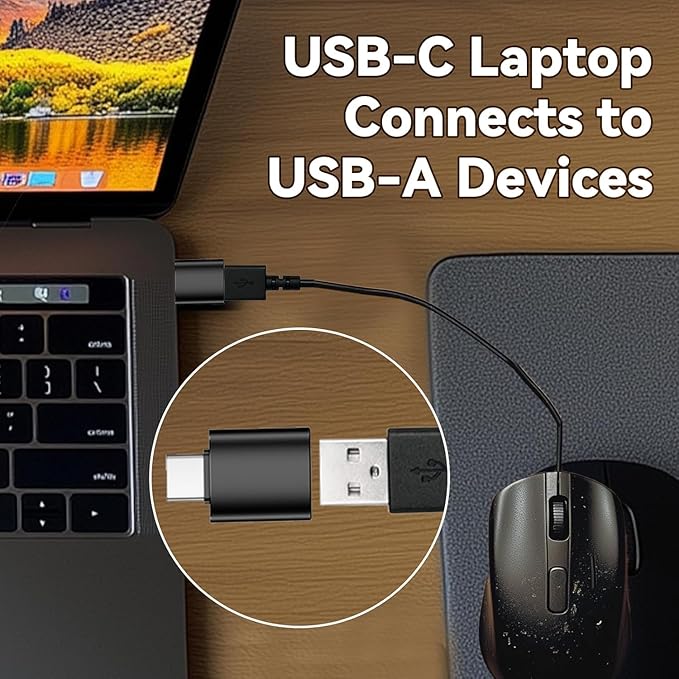 USB C to USB Adapter 2 Pack,USB C Male to USB 3.0 Female Adapter， for Apple MacBook Pro,Mac Book,iPad,Samsung Notebook,Samsung S25 S24 -（Grey）