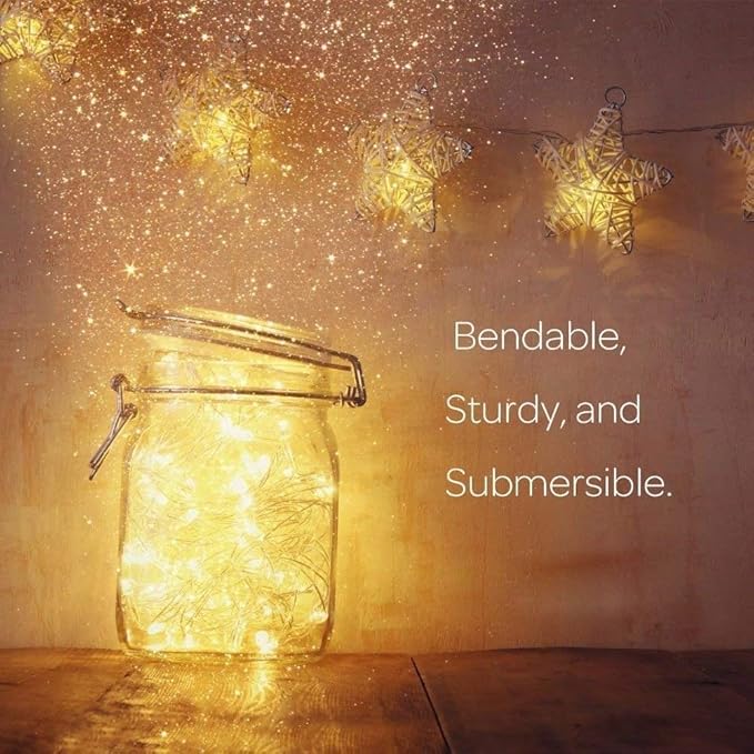 ANJAYLIA LED Fairy String Lights, 10Ft/3M 30leds Firefly String Lights Garden Home Party Wedding Festival Decorations Crafting Battery Operated Lights, Warm White