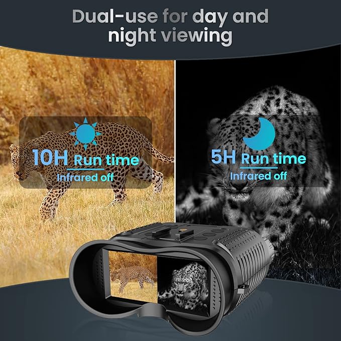 Night Vision Goggles（2nd Generation Upgrade）-Night Vision Binoculars,1312FT Digital Infrared Head Mounted Night Vision,Compatible with Military Tactical FastMICH Helmet