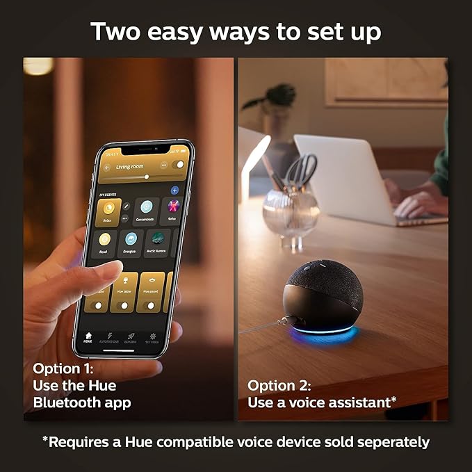 Philips Hue 40W B39 Candle-Shaped LED Bulb - White Ambiance- 1 Pack - 450LM - E12 - Indoor - Control with Hue App - Works with Alexa and Google Assistant