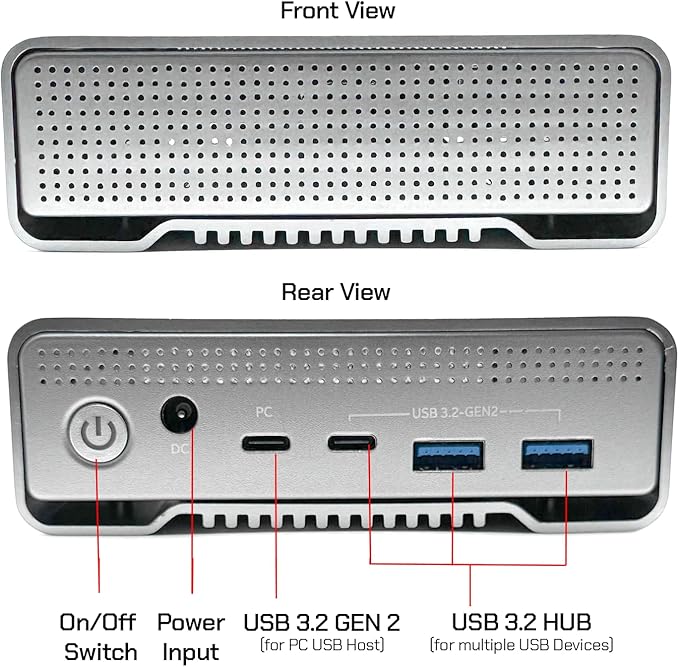 Avolusion PRO-G1 Series 16TB USB 3.2 Gen 2 (10Gbps) USB-C External Hard Drive for Windows/MacOS (Grey)