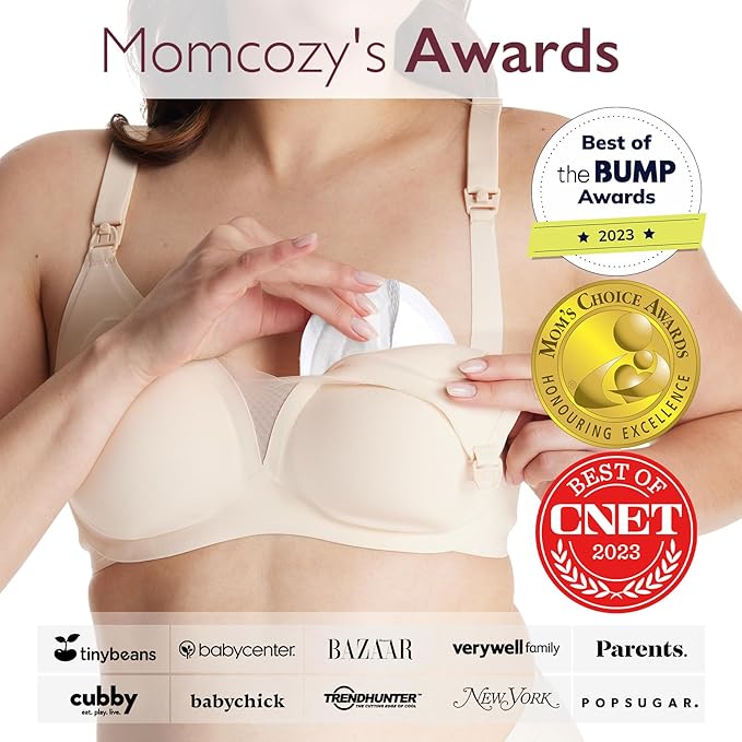Momcozy Ultra-Thin Disposable Nursing Pads, Ultra-Absorbent and Breathable Portable Breast Pads, Make The Breasts Light and Unburdened, with Reinforced Adhesive, Individually Packaged (200 Count)