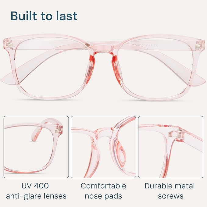 Gaoye Blue Light Glasses for Men - Blocking Square Eyeglasses, Anti UV Ray Computer Gaming Glasses Blue Blockers for Women