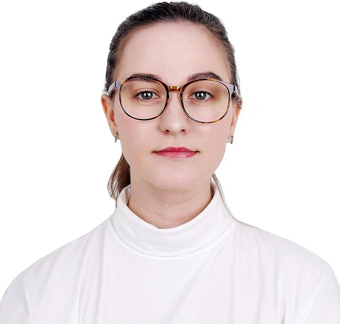 LifeArt Round Blue Light Blocking Glasses, Computer Glasses, Gaming Glasses, TV Glasses for Women Men (Brown Tortoise, 3.00 Magnification)