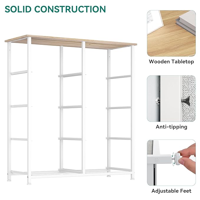 YITAHOME Dresser for Bedroom, Fabric 8 Drawers, Tall Dresser with Fabric Bins, Storage Tower Unit, Chest of Drawers for Living Room, Hallway, Closets