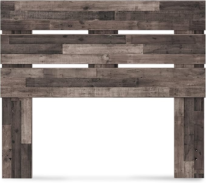 Signature Design by Ashley Neilsville Butcher Block Panel Headboard, Full, Brown