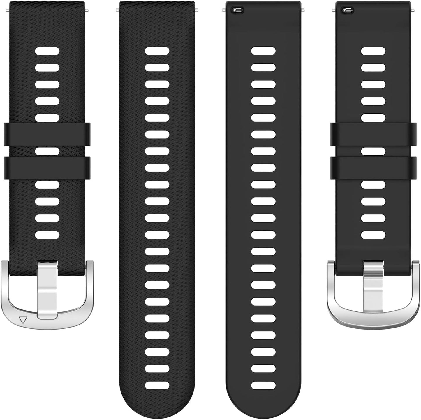 E ECSEM Bands Compatible for AviiHoug H23, Soft Silicone Waterproof Adjustable Sport Watch Strap Replacement for Men &