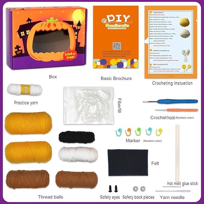Wizardi Amigurumi DIY Crochet Kit - Halloween F07N8-M102