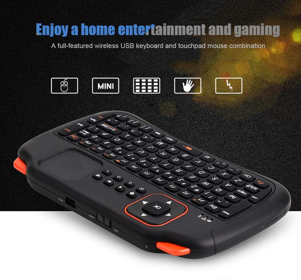 Yoidesu Mini Keyboard with Touchpad Mouse, 2.4GHz Rechargeable 83-Key Mini Keyboard Controller.